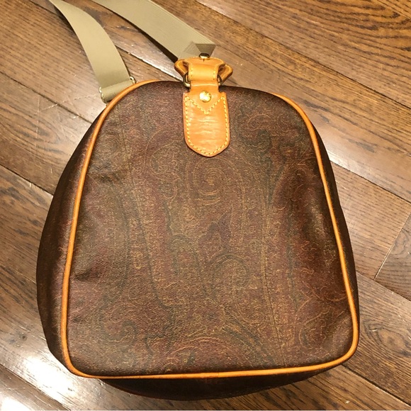 ETRO Milano Red Paisley Boston Weekend Bag With Carry Strap 50 cm - Picture 6 of 17